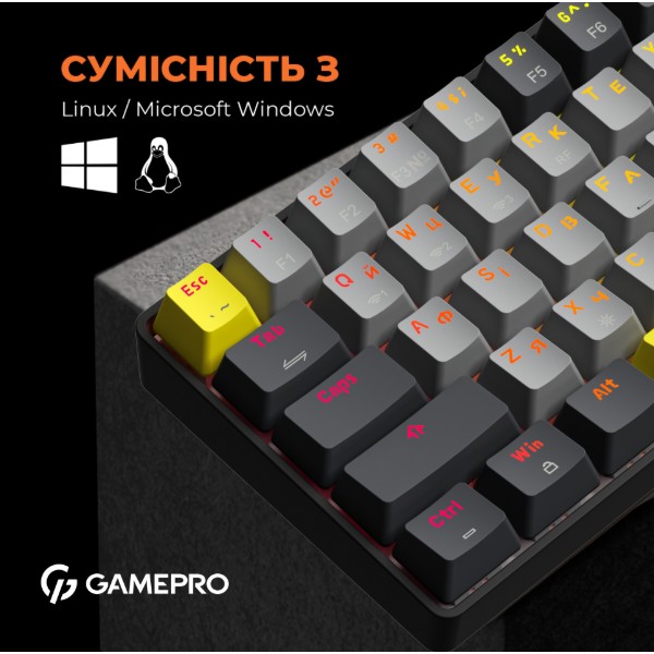 Фото - Клавіатура бездротова ігрова GamePro MK130G Pro