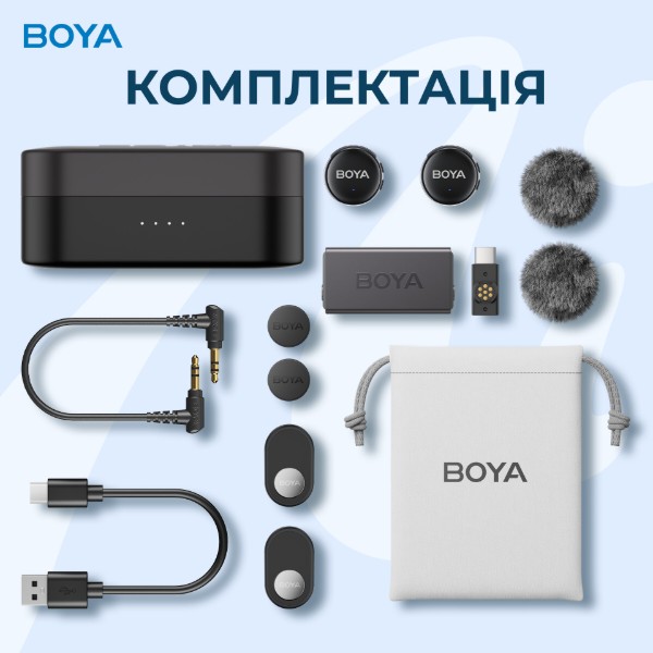 Фото - Мікрофон для смартфона Boya LINK 3-02 Type-C/TRS Black