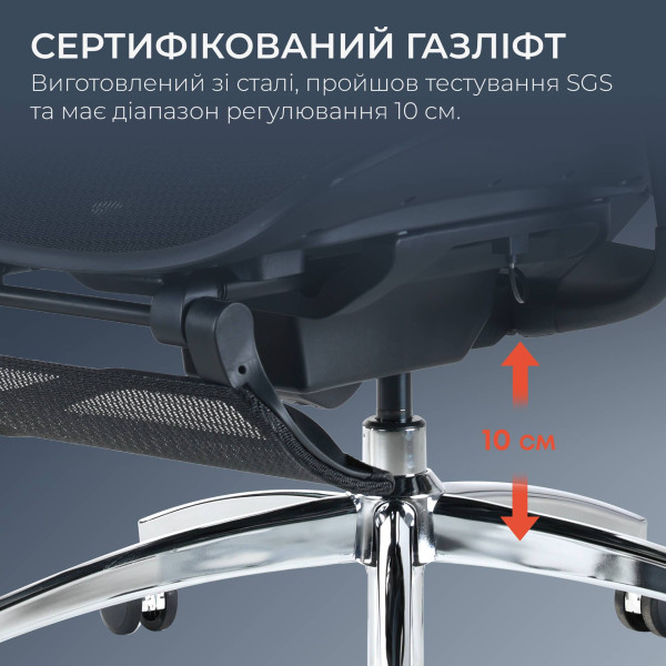 Фото - Крісло офісне Sihoo DORO C300 Pro Mesh Black with footrest (DORO-C300-PRO-M101-JT)