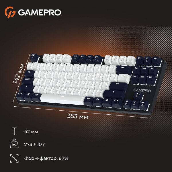 Фото - Клавиатура проводная GamePro Genesis Metallic Outemu Red Swithes USB Black (MK110B)