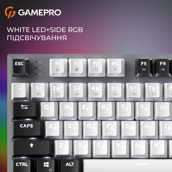 Фото - Клавіатура дротова GamePro Genesis Joker Outemu Red Swithes USB Gray (MK124G)