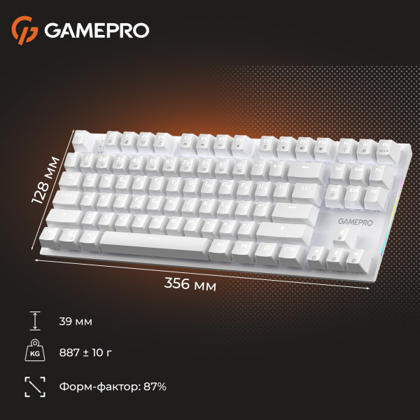 Фото - Клавіатура дротова GamePro Genesis Joker Outemu Red Swithes USB White (MK124W)