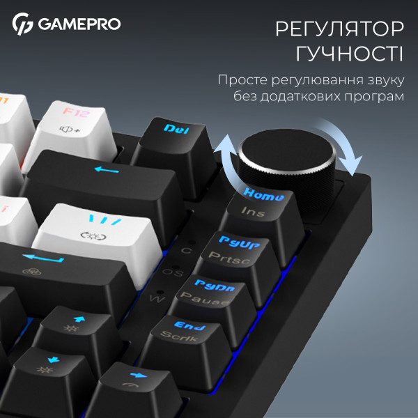 Фото - Клавіатура дротова ігрова GamePro Asgard Valhalla Max Magnetic Switches USB Black (MK160B MAX)