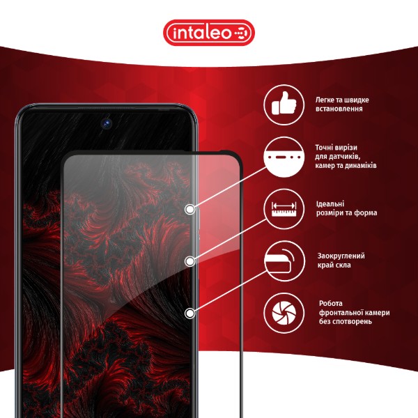 Фото - Захисне скло для смартфону Intaleo Full Glue for Tecno Camon 18 Black (1283126529146)