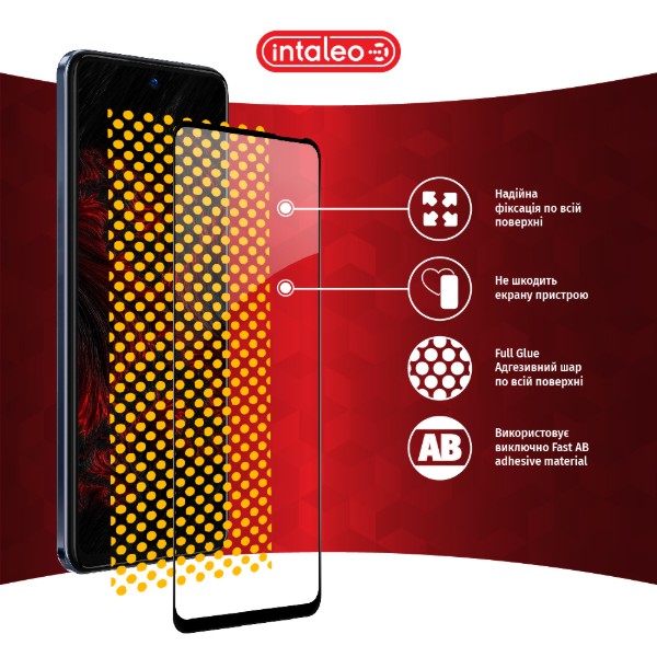 Фото - Захисне скло для смартфону Intaleo Full Glue for Tecno Camon 18 Black (1283126529146)