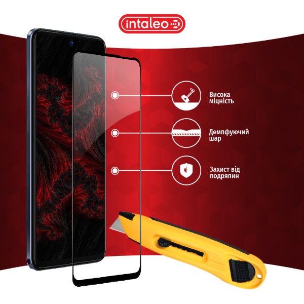 Фото - Захисне скло для смартфону Intaleo Full Glue for Tecno Camon 18 Black (1283126529146)
