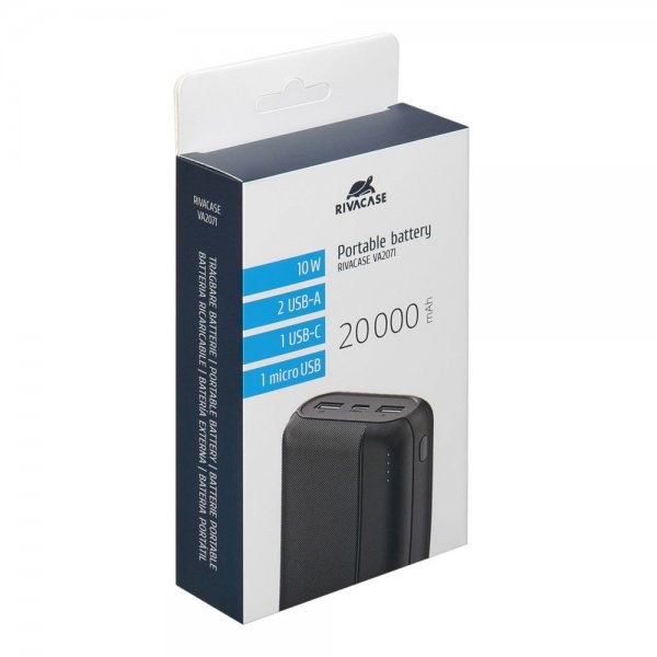Фото - Батарея мобільна RIVACASE RIVAPOWER 20000 mA Black (VA2071)