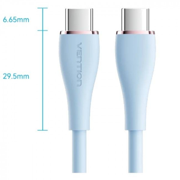 Фото - Кабель синхронізації даних Vention USB 2.0 Type-C M-M, 2.0 м 100W (20V/5A) (TAWSH)