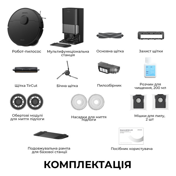 Фото - Робот-пилосос миючий Dreame L40 Ultra AE Black EUA (RLL77SE-Bl)