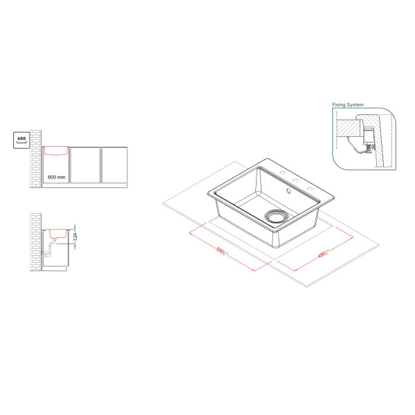 Фото - Мойка кухонная Elleci TIME 105 on top nero 40