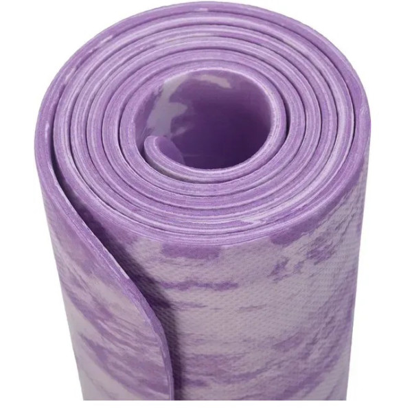 Фото - Килимок для йоги та фітнесу TECOFIT EVA 173x61x0.6 см Фіолетовий мармур +чохол-сумка у подарунок (TOP240214835/1)