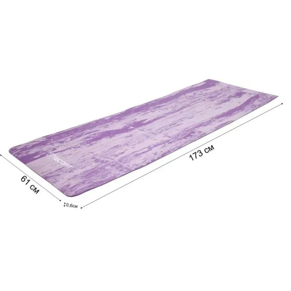 Фото - Килимок для йоги та фітнесу TECOFIT EVA 173x61x0.6 см Фіолетовий мармур +чохол-сумка у подарунок (TOP240214835/1)