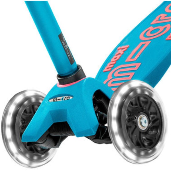 Фото - Триколісний самокат Micro Maxi Deluxe Aqua LED (MMD078)
