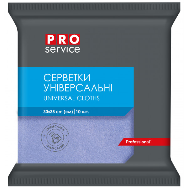 Фото - Салфетка бытовая PRO service вискозная 30х38 см 10 шт. Синяя (19100206)