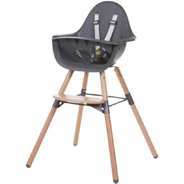 Фото - Стільчик для годування класичний Childhome Evolu 2 Natural/Anthracite (CHEVOCHNA) Фото - Стільчик для годування класичний Childhome Evolu 2 Natural/Anthracite (CHEVOCHNA)