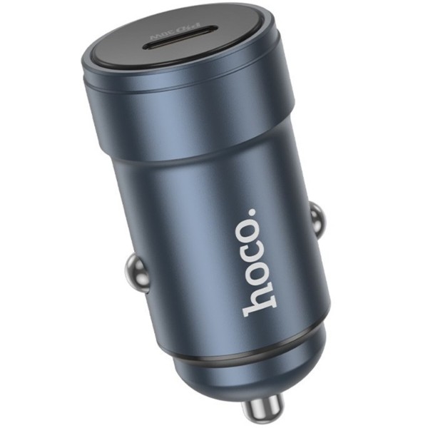 Фото - Автомобільний зарядний пристрій HOCO Z57 Glorious single-port PD30W Metal Gray (6942007633048)