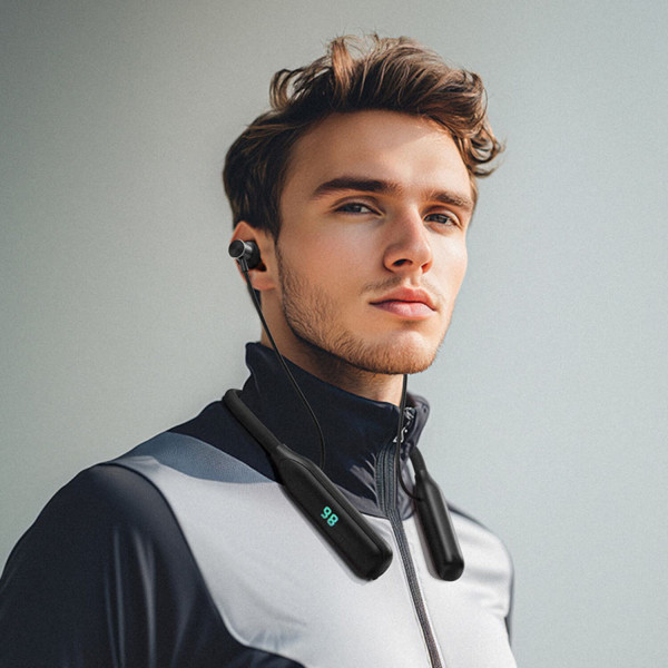 Фото - Навушники вкладиші бездротові AceFast N4 neck hanging wireless earphones Black (6974316283607)