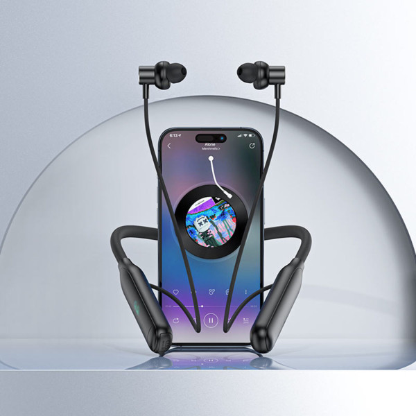 Фото - Навушники вкладиші бездротові AceFast N4 neck hanging wireless earphones Black (6974316283607)