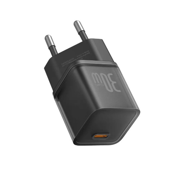 Фото - Мережевий зарядний пристрій Baseus GaN5S Fast Charger 1C 30W EU Cluster Black (P10162504113-00)