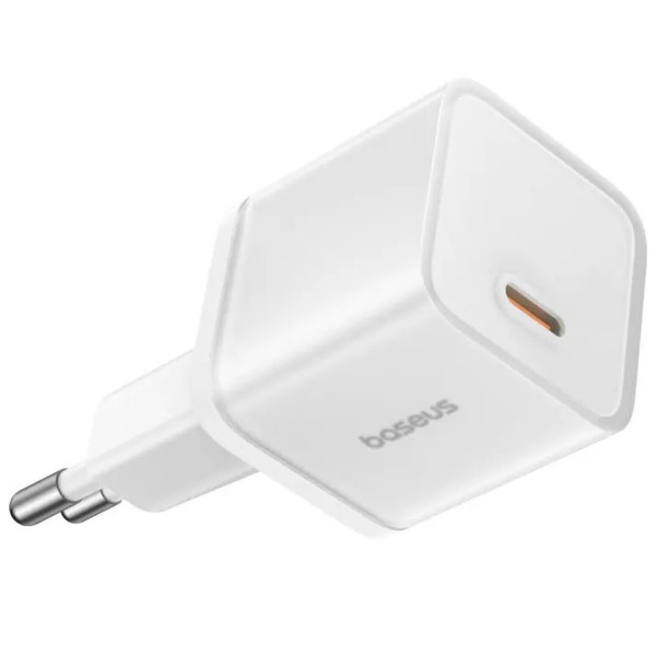 Фото - Мережевий зарядний пристрій Baseus GaN5S Fast Charger 1C 30W EU Moon White (P10162504213-00)