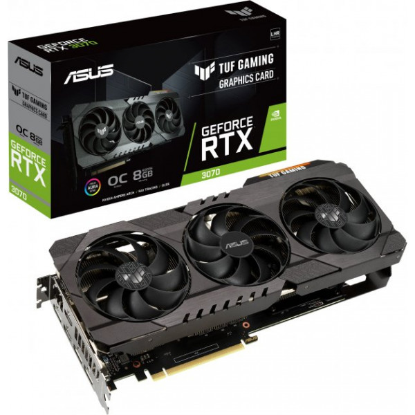 Фото - Відеокарта Asus RTX 3070 TUF Gaming V2 OC 8GB GDDR6 (TUF-RTX3070-O8G-V2-GAMING) (LHR)