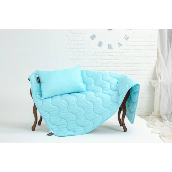 Фото - Ковдра всесезонна полуторна MirSon 1655 Eco Light Blue 140х205 (2200002652582)
