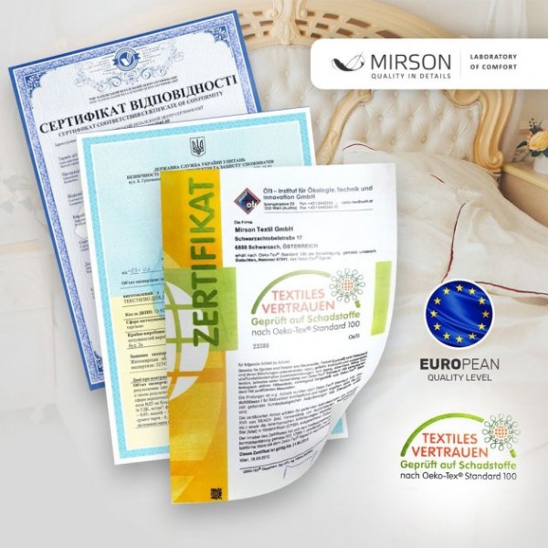 Фото - Ковдра всесезонна полуторна MirSon 1655 Eco Light Blue 140х205 (2200002652582)
