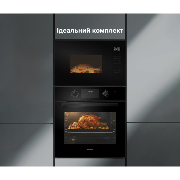 Фото - Комплект техники Interline Духовой шкаф + Микроволновая печь встраиваемая Interline OEG 581 ECR BA + MWS 420 ESA BA