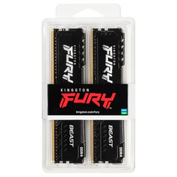 Фото - Пам'ять DDR Kingston DDR4 2x16GB/3200 Fury Beast Black (KF432C16BBK2/32)