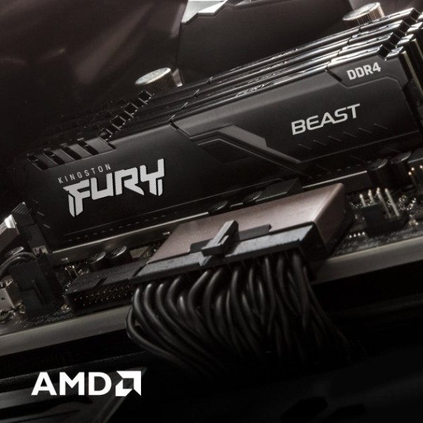 Фото - Пам'ять DDR Kingston DDR4 2x8GB/3600 Fury Beast Black (KF436C17BBK2/16)