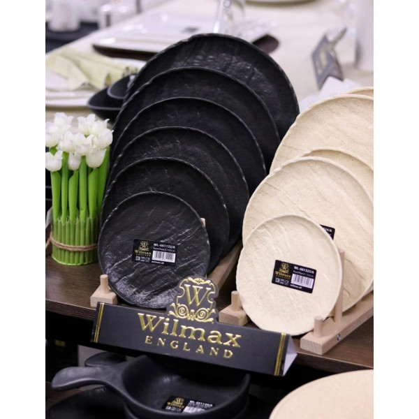 Фото - Тарілка обідня Wilmax Slatestone Black 28 см (WL-661127 / A)