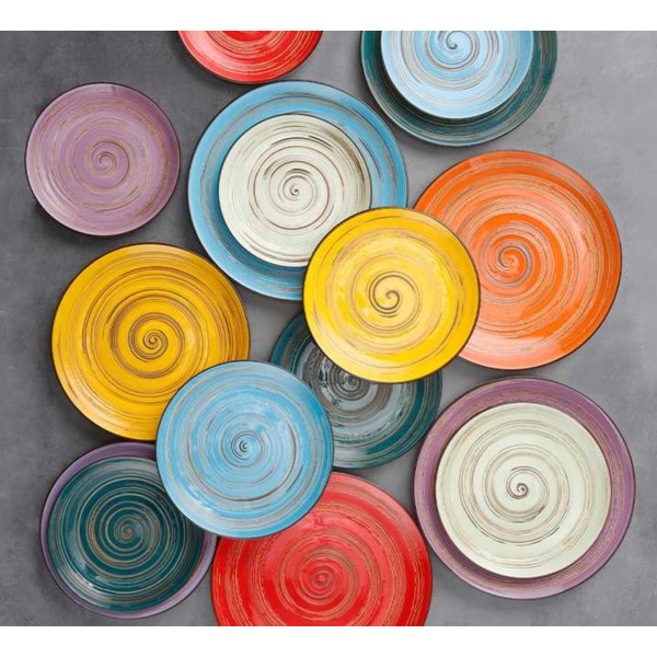 Фото - Тарілка обідня Wilmax Spiral Yellow 25.5 см (WL-669414 / A)