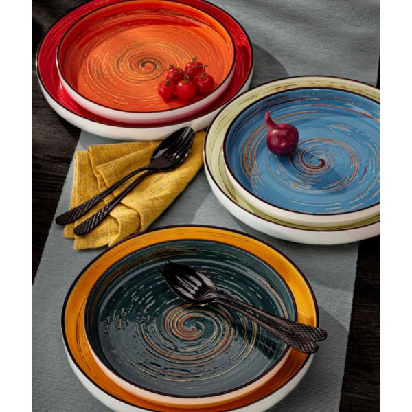 Фото - Тарілка обідня Wilmax Spiral Orange 23 см (WL-669319 / A)