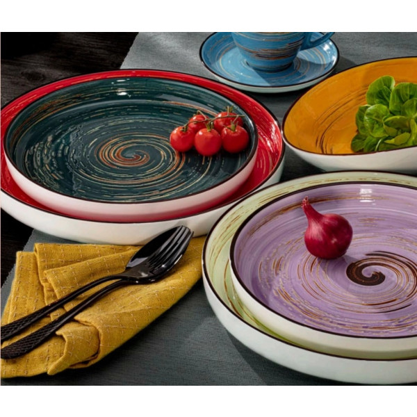 Фото - Тарілка обідня Wilmax Spiral Orange 23 см (WL-669319 / A)