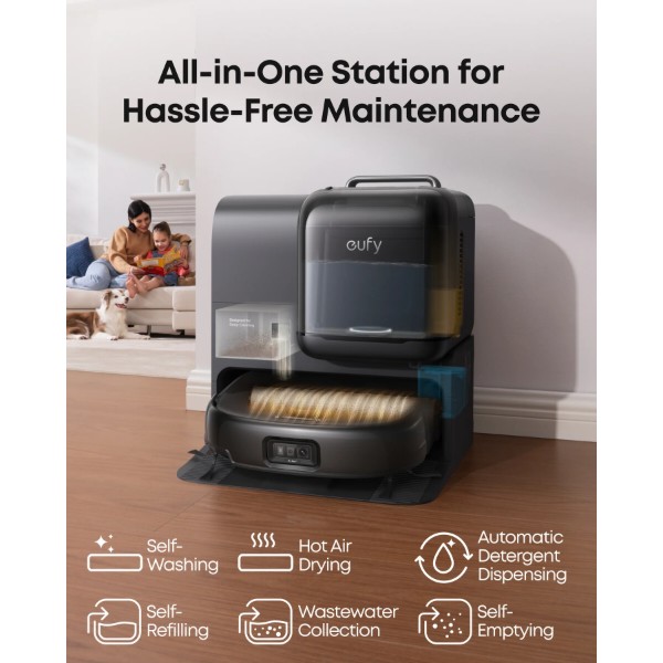 Фото - Робот-пылесос моющий EUFY Omni E28 Black (T2352G11)