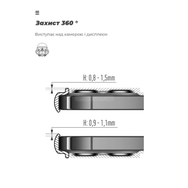 Фото - Чехол для смартфона Armorstandart ICON for Samsung A25 5G (A256) Camera cover Black (ARM82819)