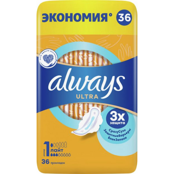 Фото - Прокладки гигиенические Always Ultra Light 40 шт. (8001090378293)