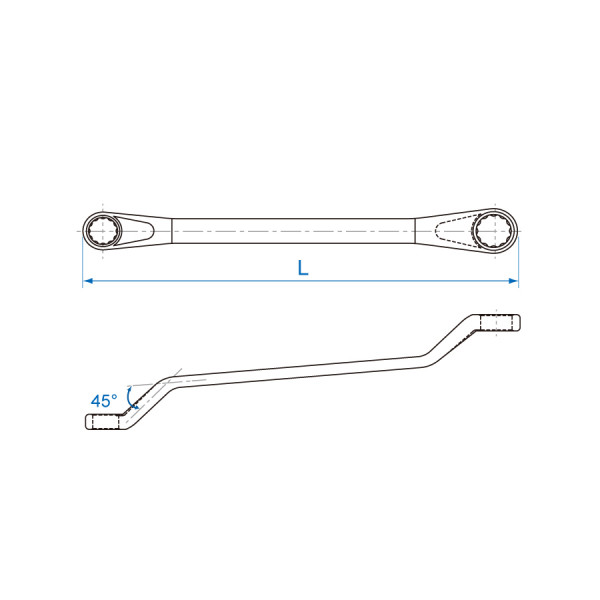 Фото - Ключ накидний KING TONY 19х21 мм (19601921)