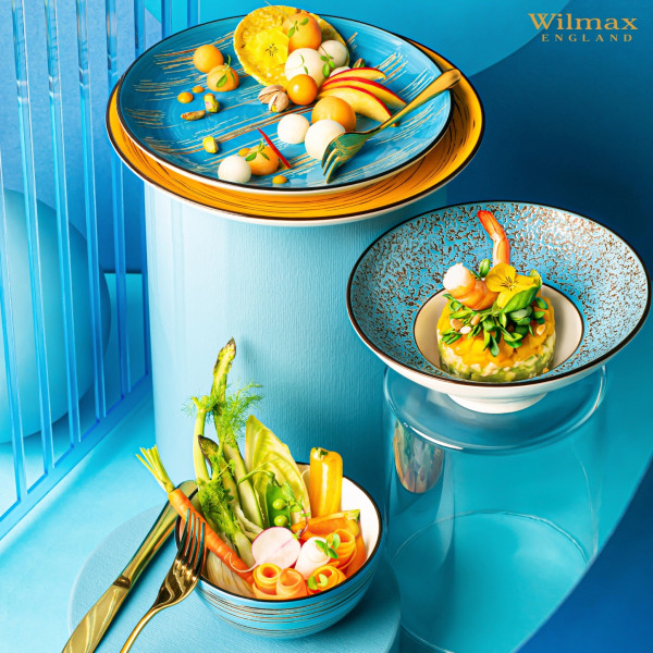 Фото - Салатник Wilmax Spiral Blue 10.5 см 250 мл (WL-669629 / A)