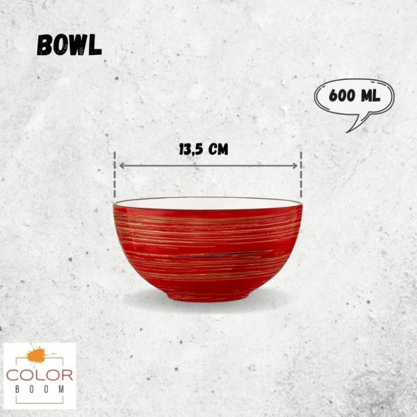 Фото - Салатник Wilmax Spiral Red 14 см 600 мл (WL-669230 / A)