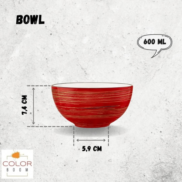 Фото - Салатник Wilmax Spiral Red 14 см 600 мл (WL-669230 / A)