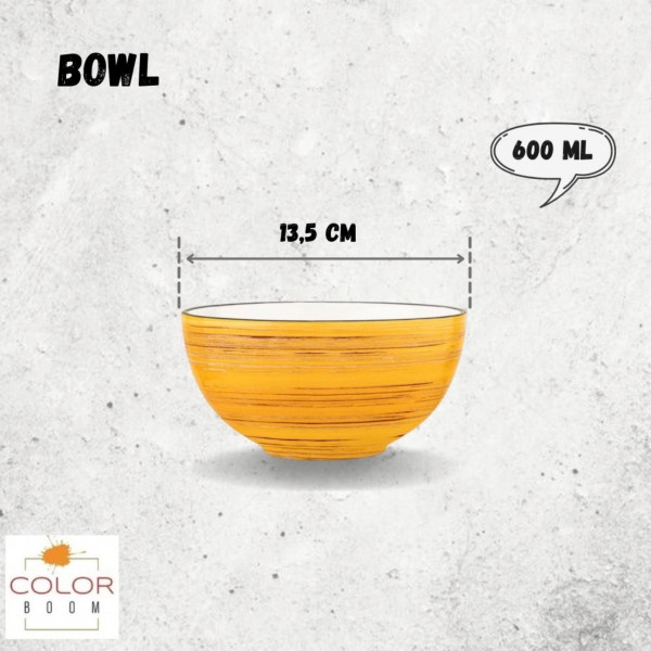 Фото - Салатник Wilmax Spiral Yellow 14 см 600 мл (WL-669430 / A)