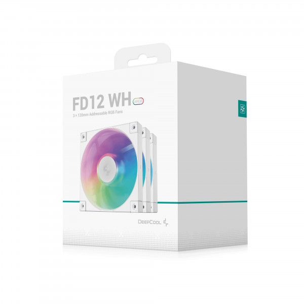 Фото - Корпусний вентилятор Deepcool FD12 ARGB WH-3 IN 1 (R-FD12-WHAPN3-G)