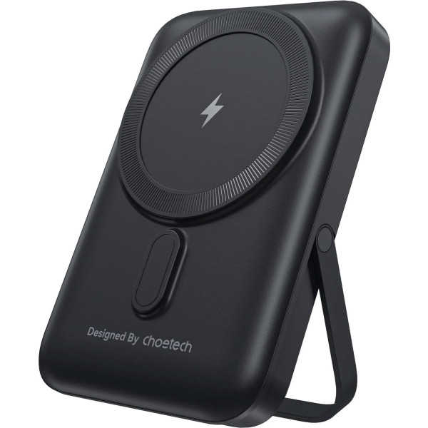 Фото - Батарея мобільна Choetech Magnetic Wireless 10000mAh 20W Black (B743-CCBK)