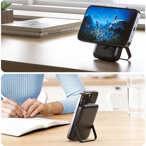 Фото - Батарея мобільна Choetech Magnetic Wireless 10000mAh 20W Black (B743-CCBK)