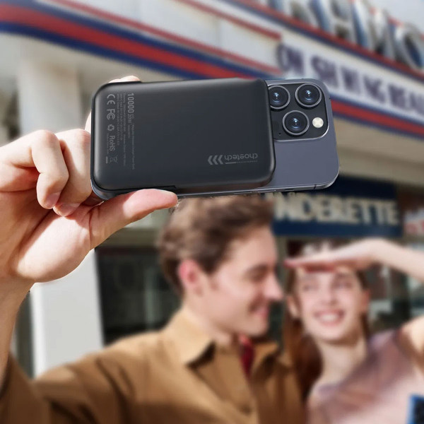Фото - Батарея мобільна Choetech Magnetic Wireless 10000mAh 20W Black (B743-CCBK)