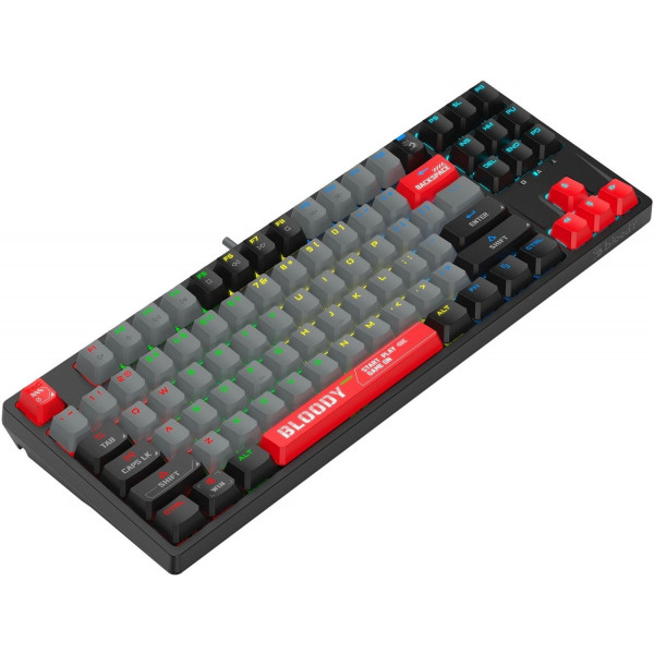 Фото - Клавиатура проводная игровая Bloody S87 Energy Red