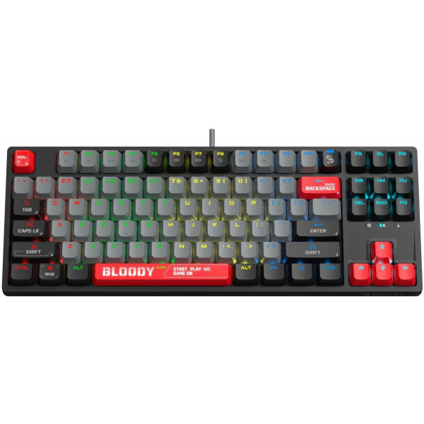 Фото - Клавиатура проводная игровая Bloody S87 Energy Red