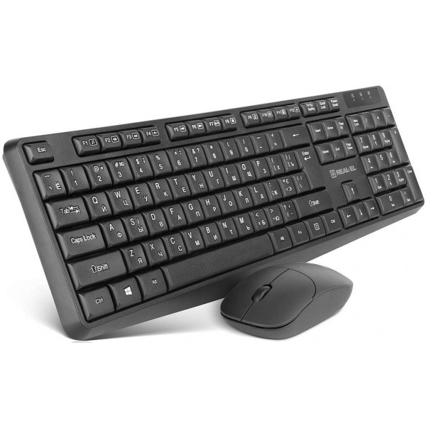 Фото - Клавиатура+мышь беспроводная REAL-EL Kit 551W Black USB (EL123100048)