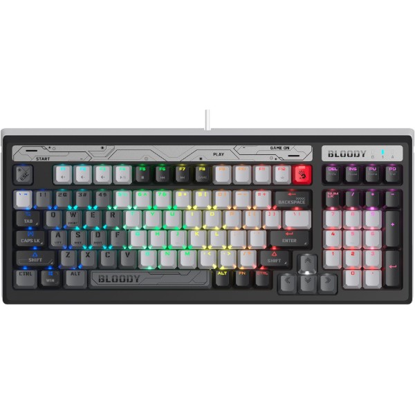 Фото - Клавиатура проводная игровая Bloody B950 RGB Warrior Grey